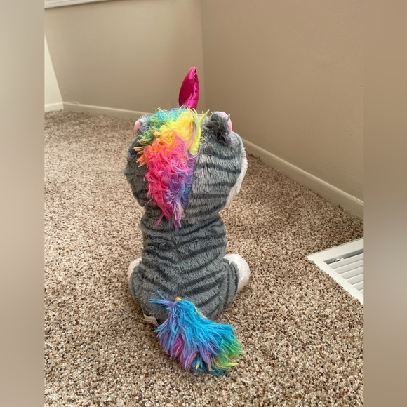 Kellytoy Unicorn Cat Plush Pink Sparkle Eyes - Picture 7 of 7